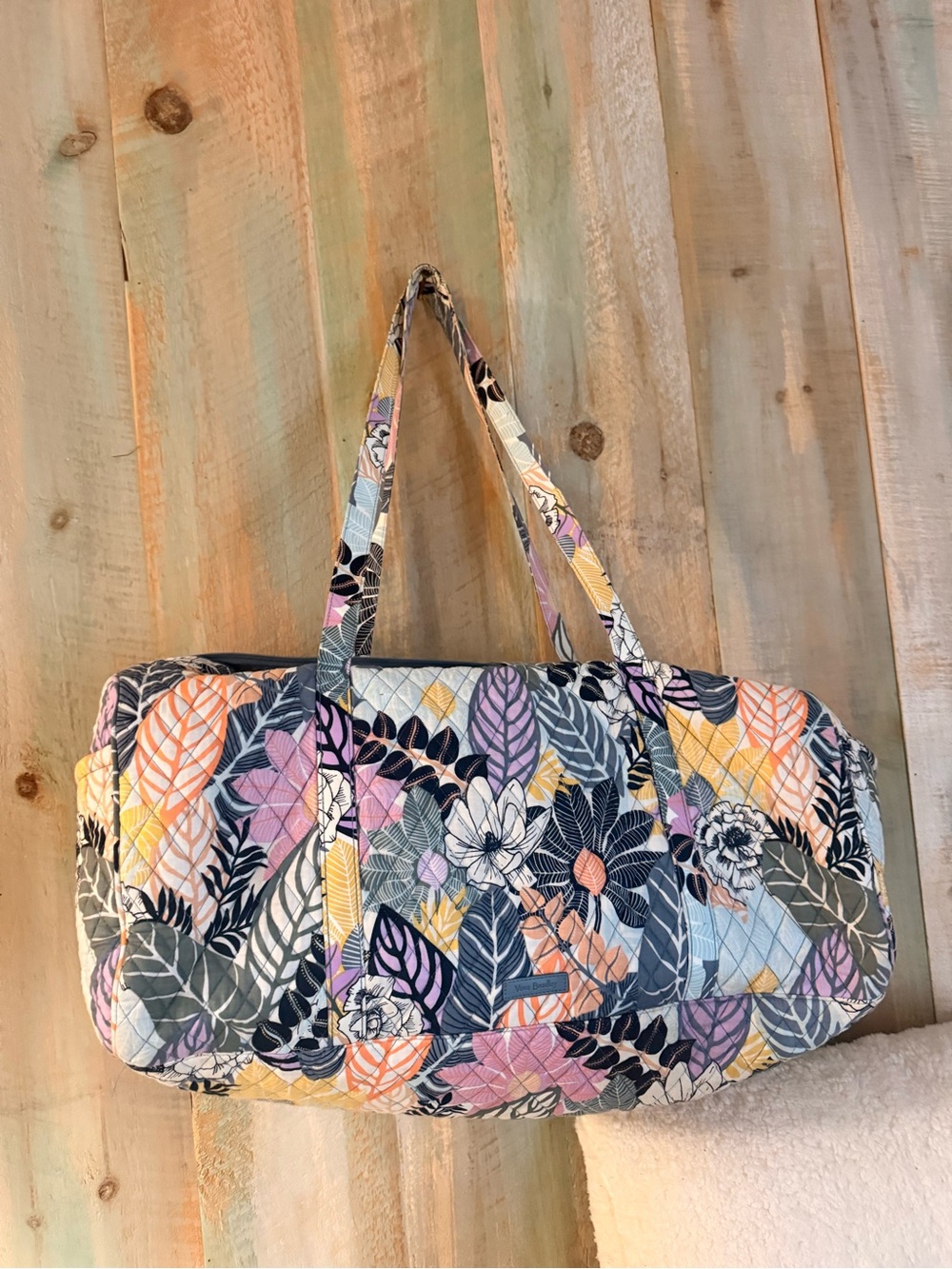 Vera Bradley Quilted Floral Weekend Duffel in Pastel Mix